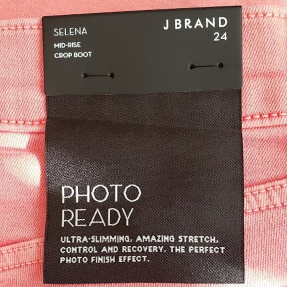 J Brand Women's Selena Grapefruit Crop Boot Mid-Rise Eyelet Jean SZ 24R NWT - Picture 10 of 12